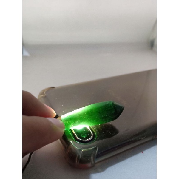 liontin kalung akar Bahar hijau / liontin kalung akar Bahar tali arus hijau asli / liontin kalung mu