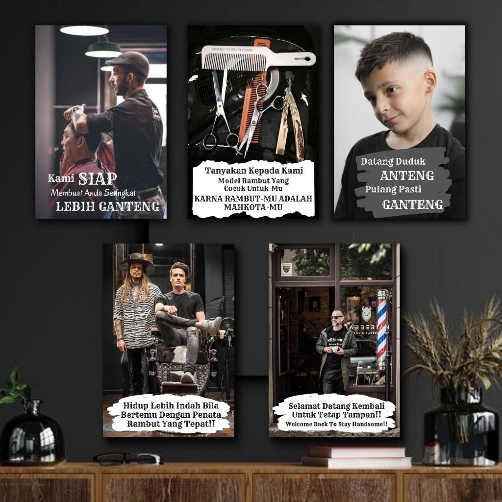" j-1" poster hd - Poster kayu barbershop - Hiasan dinding barbershop - Kata kata bijak barbershop-p