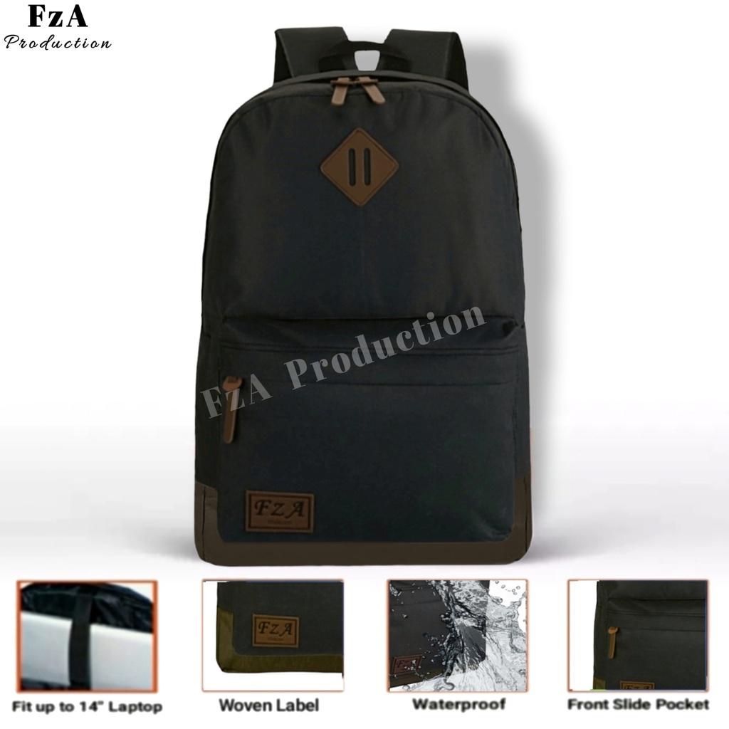 FzA Official - Tas Ransel Punggung Distro Casual Pria Wanita / Tas Ransel Laptop Backpack Original - BBFTP