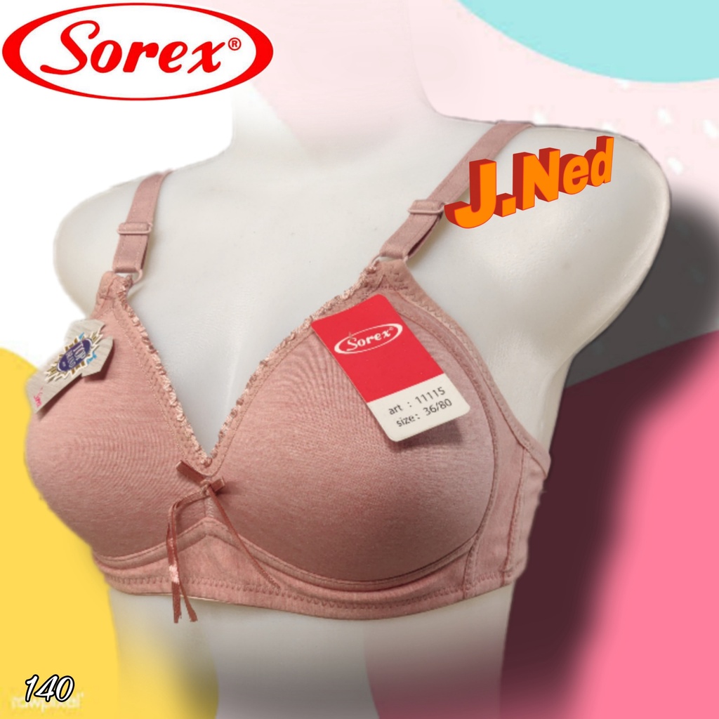 J140 - BRA SOREX BUSA TIPIS TANPA KAWAT CUP C SIZE 36-42