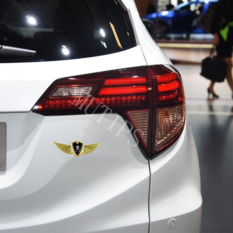 Stiker Emblem Logo Peugeot 3D Bahan Metal Untuk Dekorasi Body Mobil 308 2008 3008 508 408 206 208 207 307 5008 406