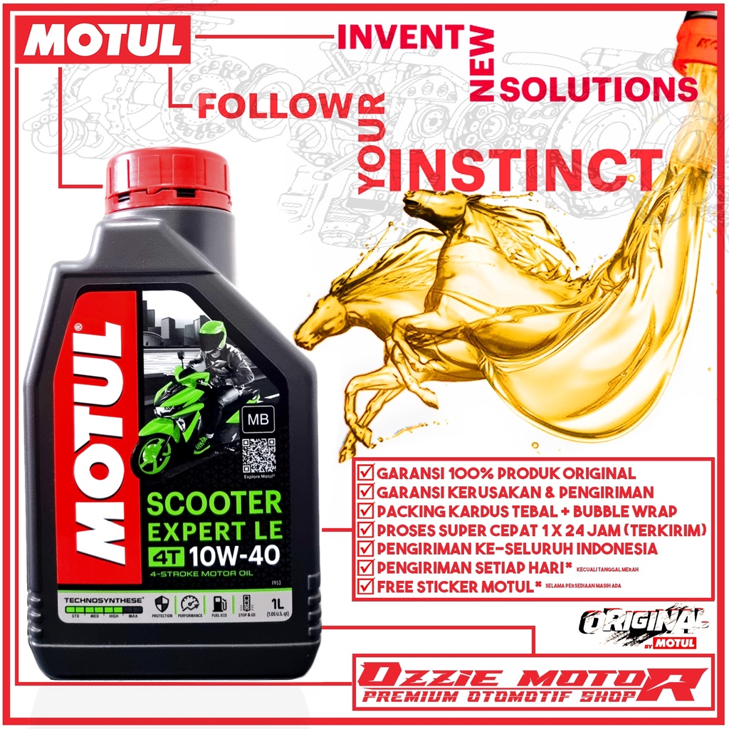 OLI MATIC MOTUL EXPERT LE 10W30 800ml/1L SEMUA VARIANT 100% ORIGINAL