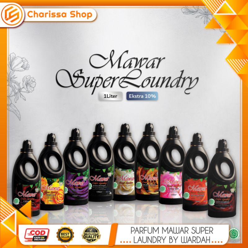 MAWAR SUPER LAUNDRY KEMASAN 1 LITER BOTOL / MAWAR PARFUM LAUNDRY BY SITI WARDAH MCM