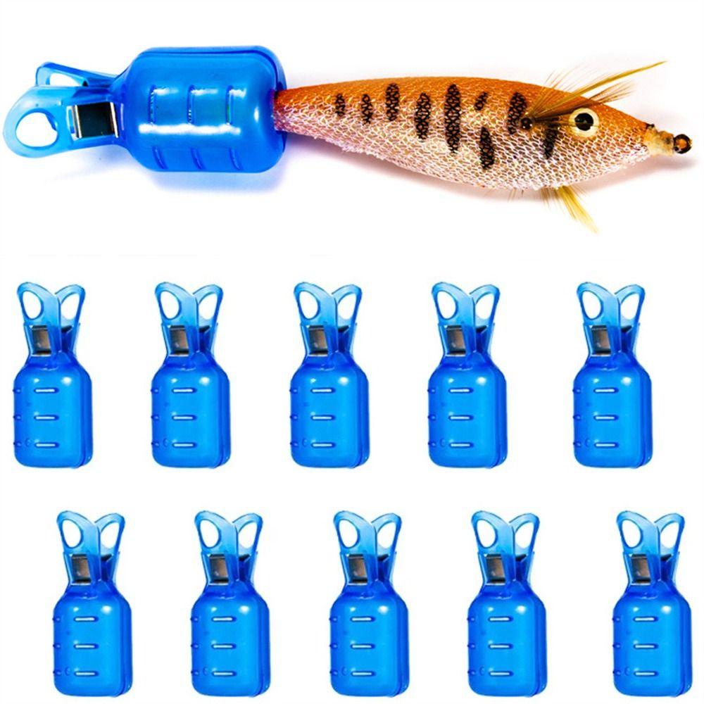 Agustina Squid Jig Cover Warna Biru 10Pcs/Set Jigs Lure Covers Hook Pelindung Case Fishing Tackle Pancing Pelindung Kait Udang Hooks Covers