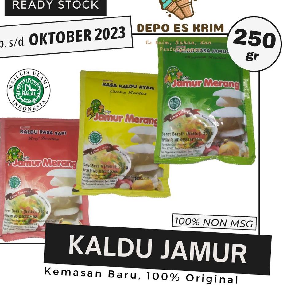 

➸ Kaldu Jamur Merang Alami 250 gram Penyedap Rasa Non MSG Pengganti Vetsin ヾ