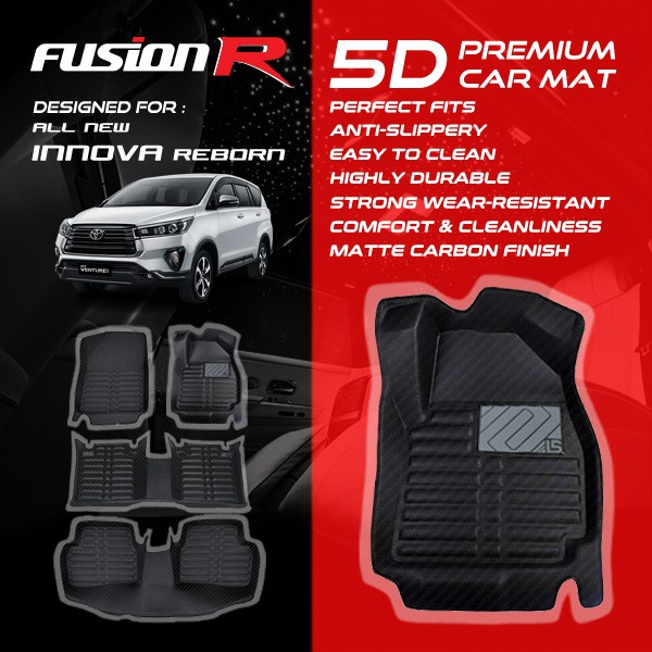 Fusion R Karpet Mobil 5D Innova Reborn / Premium Car Carpet Carbon