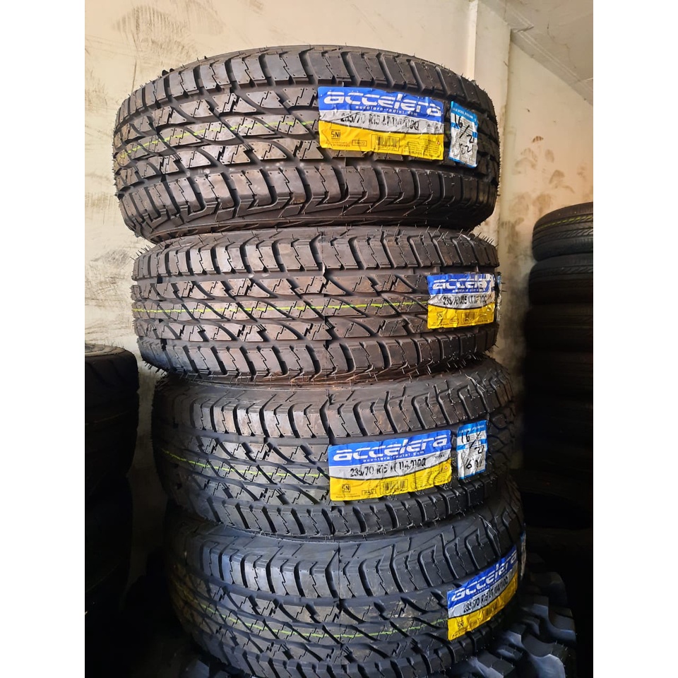 BAN MOBIL MURAH SEMI OFFROAD R15 UKURAN 235 70 RING 15 MERK ACCELERA AT