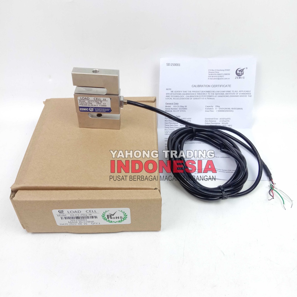 Load Cell ZEMIC H3 C3 500kg Tipe S Loadcell Sensor Berat Timbangan Digital