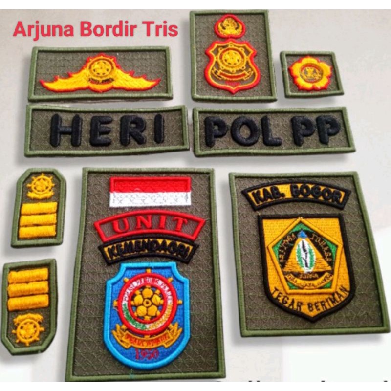 Bordir Motif Pakai Lis Pol PP ,Satpol Pp