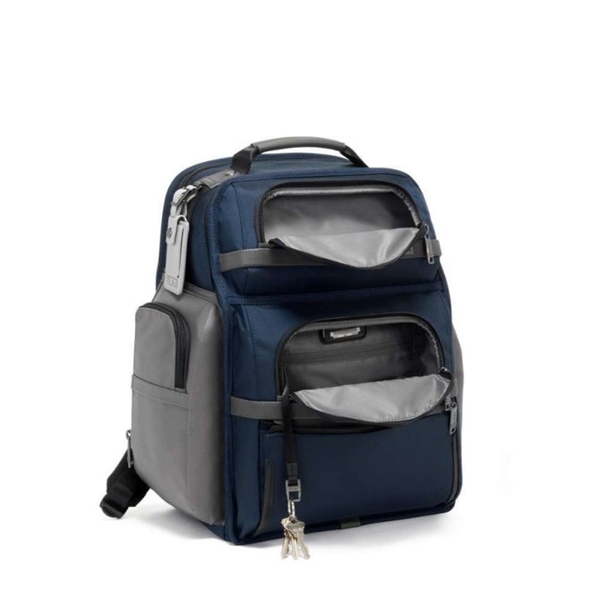 Tas Ransel TM Alpha Bravo 3 Brief Pack Navy/Grey Backpack Mirror Quality