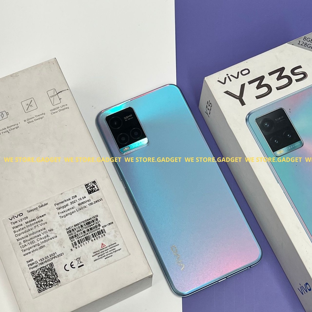 Jual VIVO Y33s 8/128gb SECOND FULLSET ORIGINAL | Shopee Indonesia