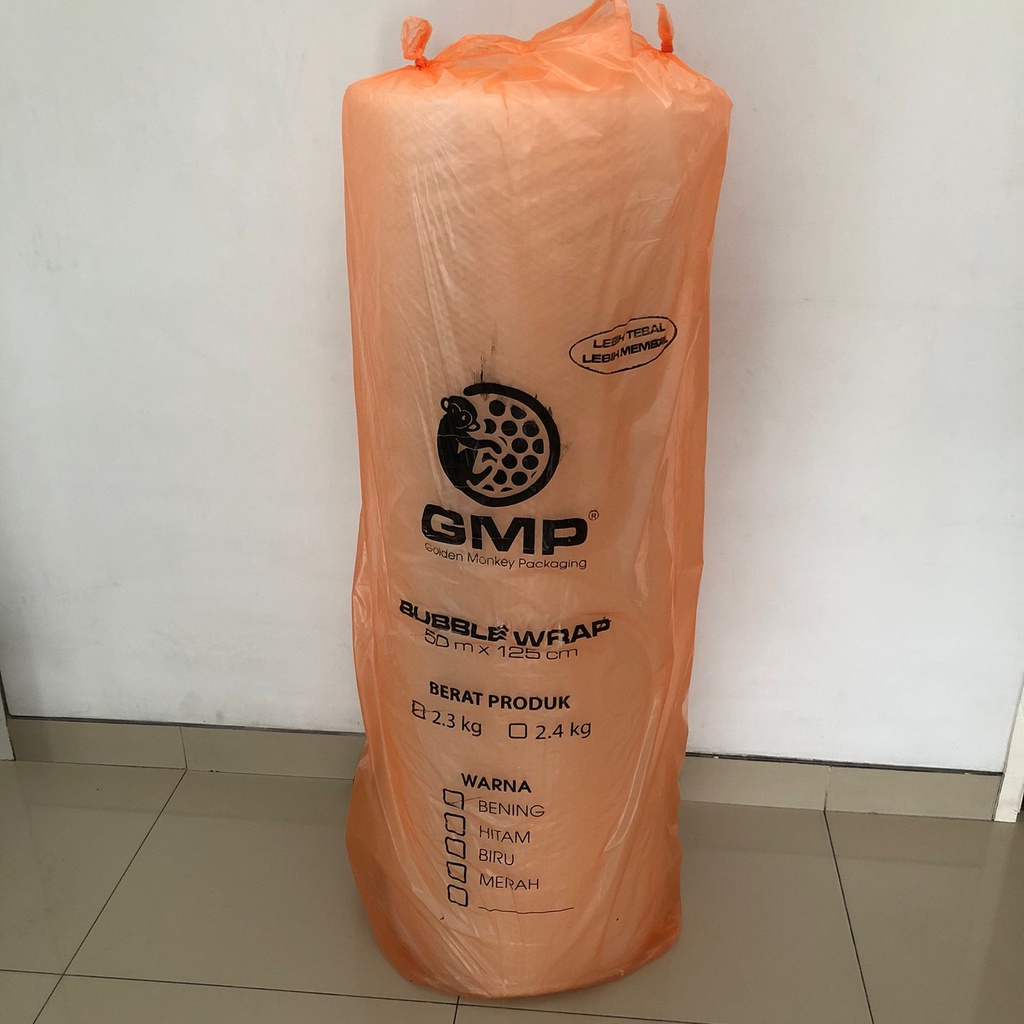 Bubble Wrap Roll Merek GMP Bening Ukuran 125cm x 50 meter Tebal