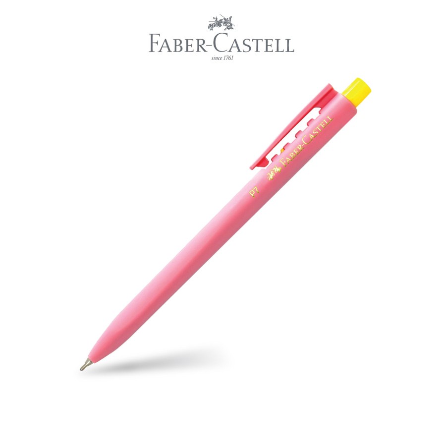 

Faber-Castell Ballpoint P7 Pen Pastel 0.7 mm Black Ink Pulpen Hitam Satuan