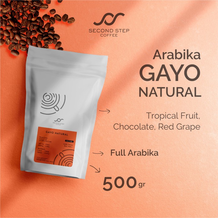 

KOPI ARABIKA GAYO NATURAL ARABICA SPECIALTY COFFEE BEAN 500 BIJI BUBUK