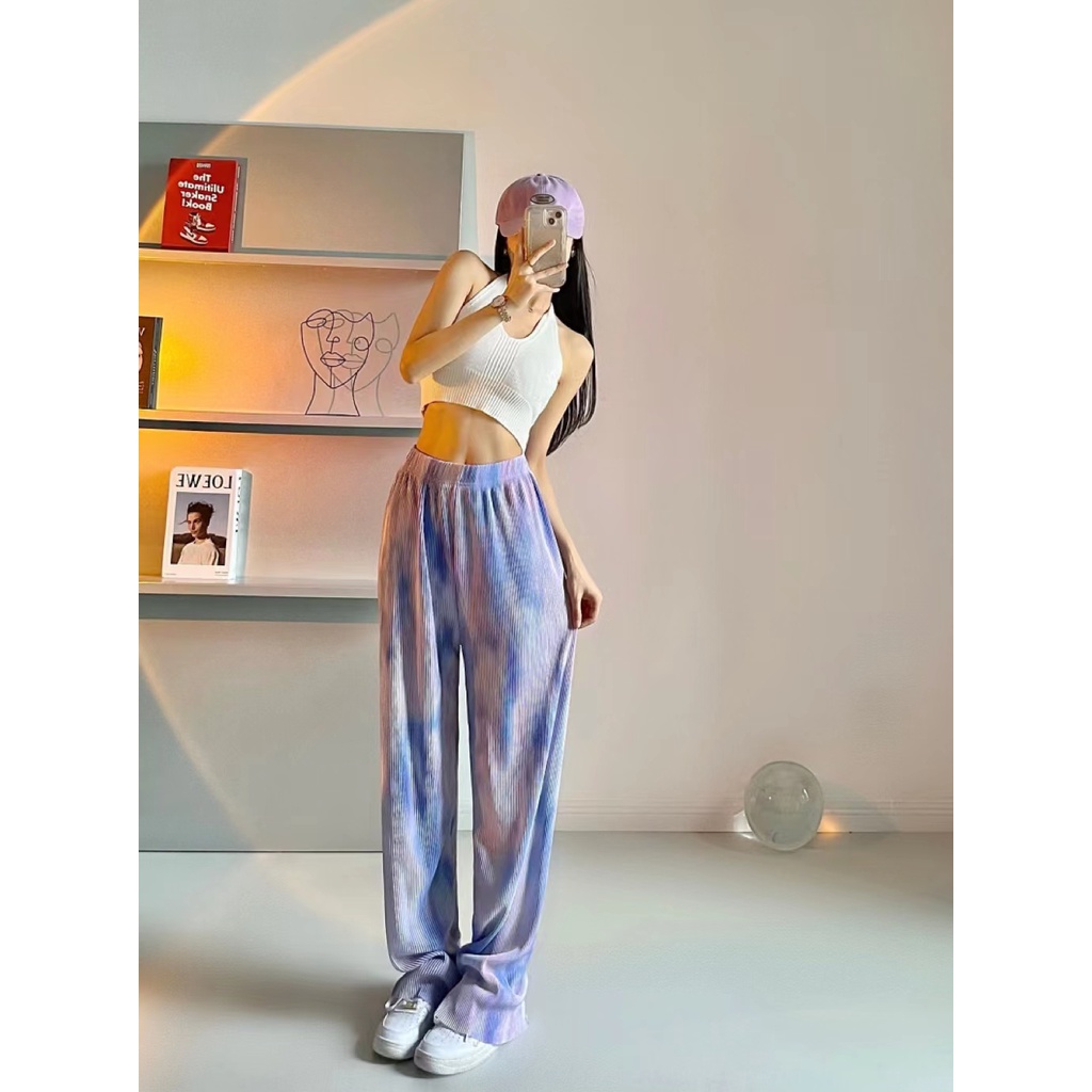 【Blossom】Casual Tie-dye Wide-Legged Pants 2424