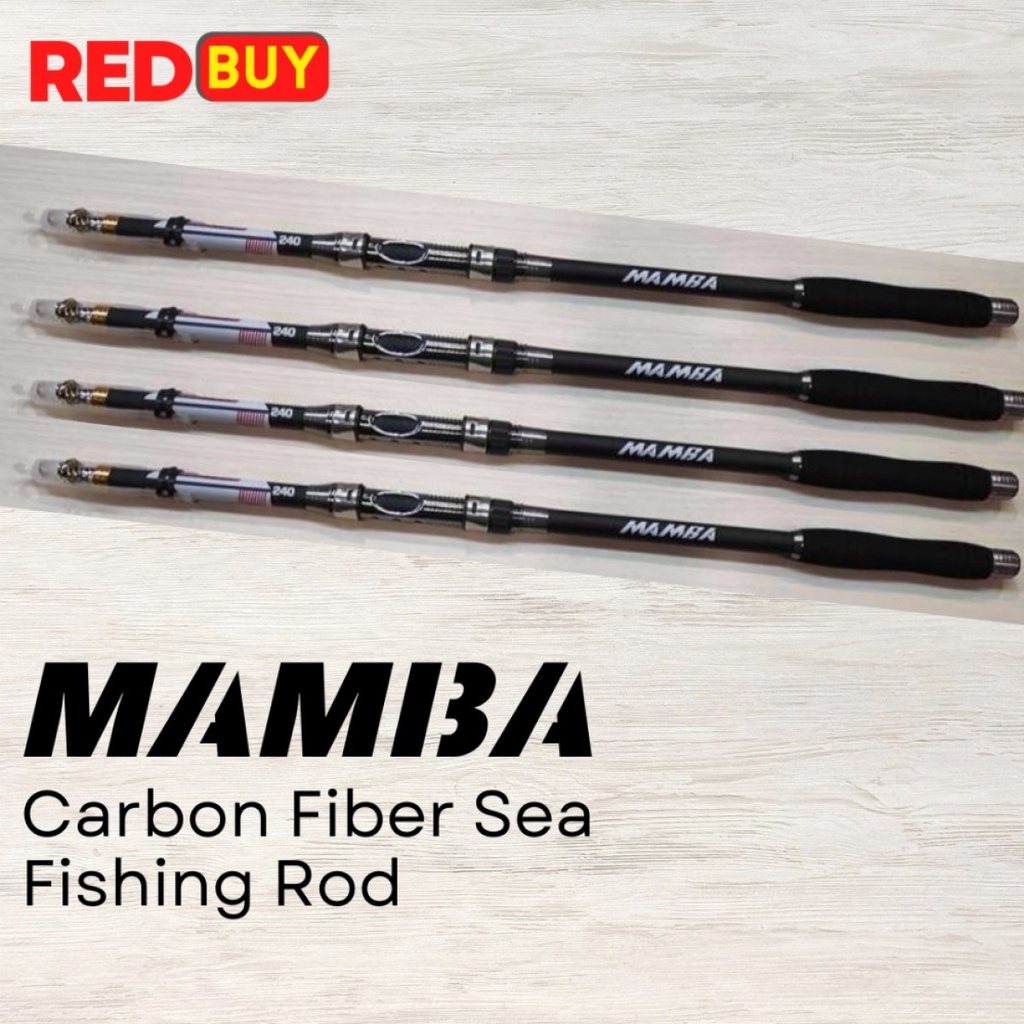 Joran Pancing Laut Carbon Fiber Mamba Antena Portable Sea Fishing Rod