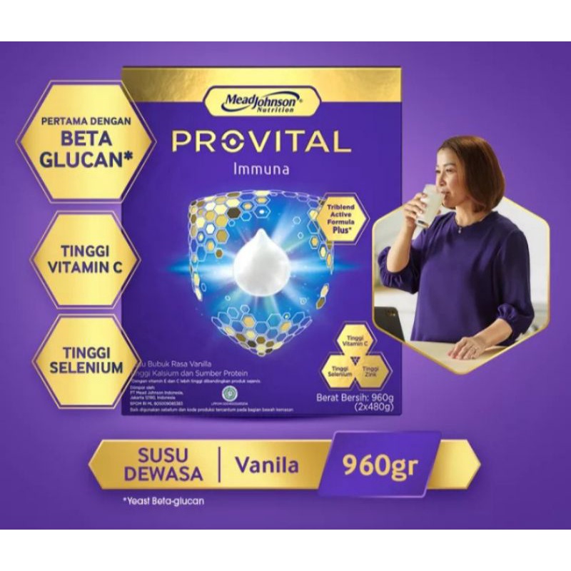 Jual Provital Immuna 960 gram Susu Dewasa produk Meadjohnson free gift