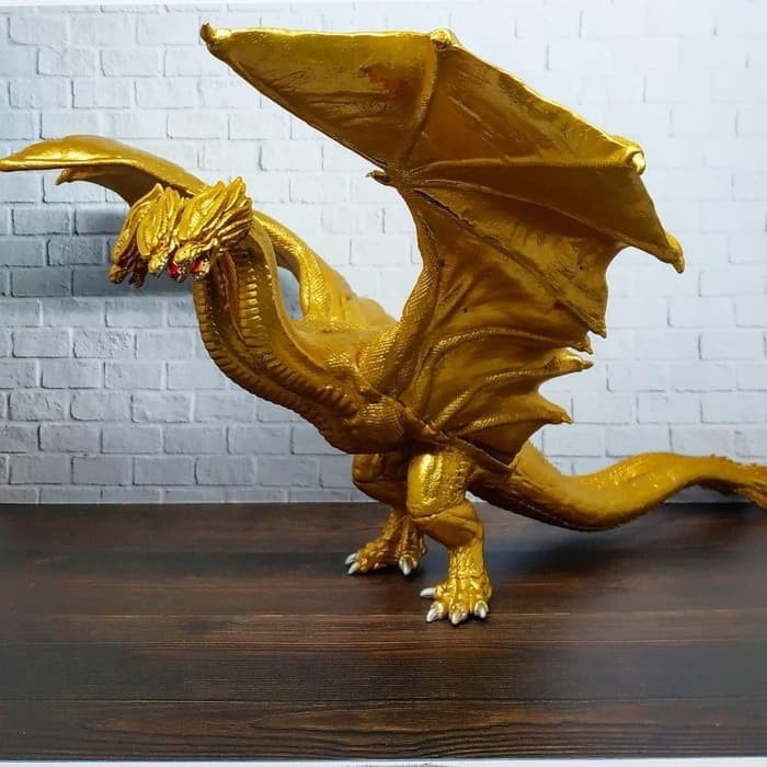 Monster ultraman mainan anak karet gold