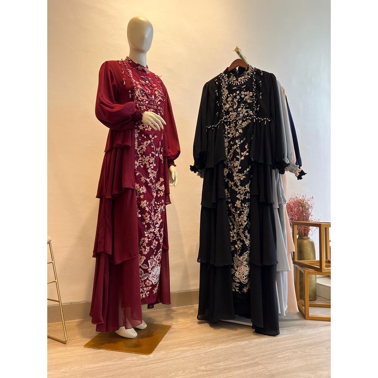 AK - GAUN ROSELLA ORIGINAL GAUN WANITA TERBARU GAUN PESTA MEWAH GAUN PERNIKAHAN GAMIS LAMARAN GAMIS 