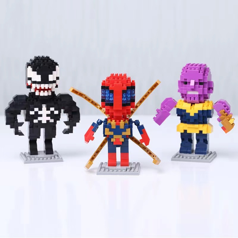 Mainan Rakitan Balok Bangunan Partikel Kecil Desain Avengers Captain Marvel Wasp Ant-Man Groot other Diy Untuk Dekorasi Ruang Tamu