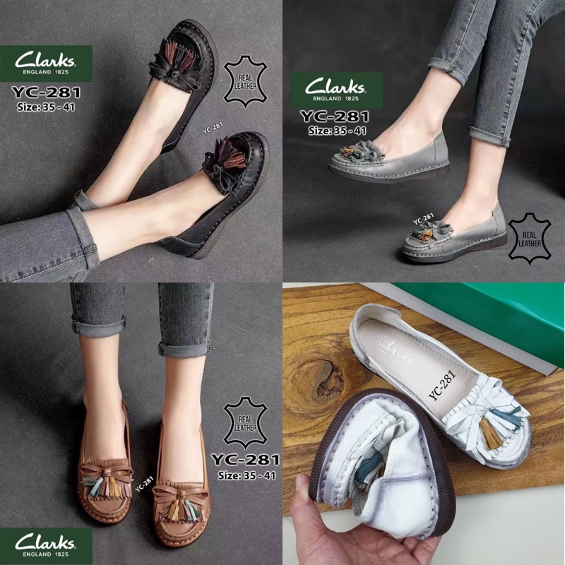 TERMURAH Sepatu Clarks YC-281 Loafer Leather / Clark / Sepatu Kerja / Sepatu Kantor / Sepatu Kulit w