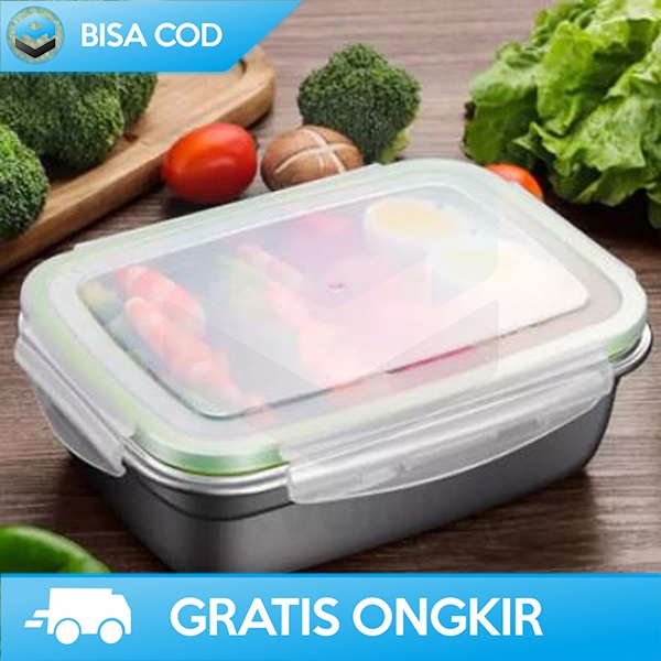 LUCH BOX TEMPAT MAKAN STAINLESS STEEL UKURAN 850ML BAHAN BERKUALITAS