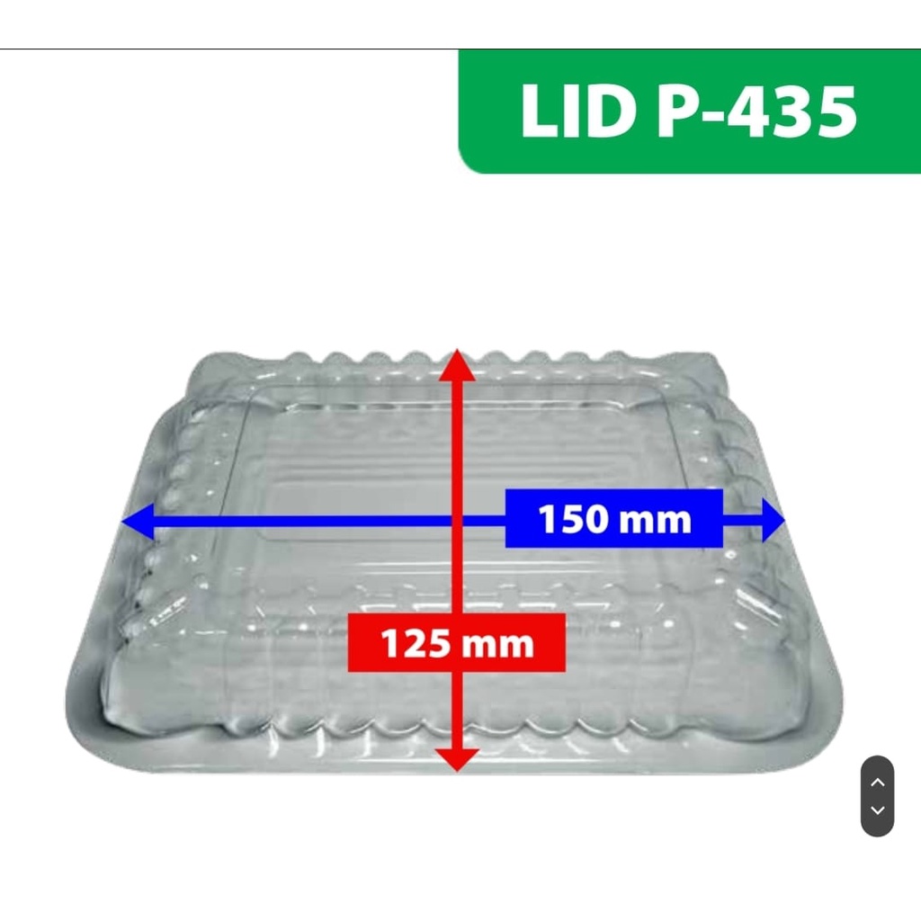 (ECERAN) ALUMUNIUM FOIL TRAY KOTAK CUP P-435 + TUTUP MIKA