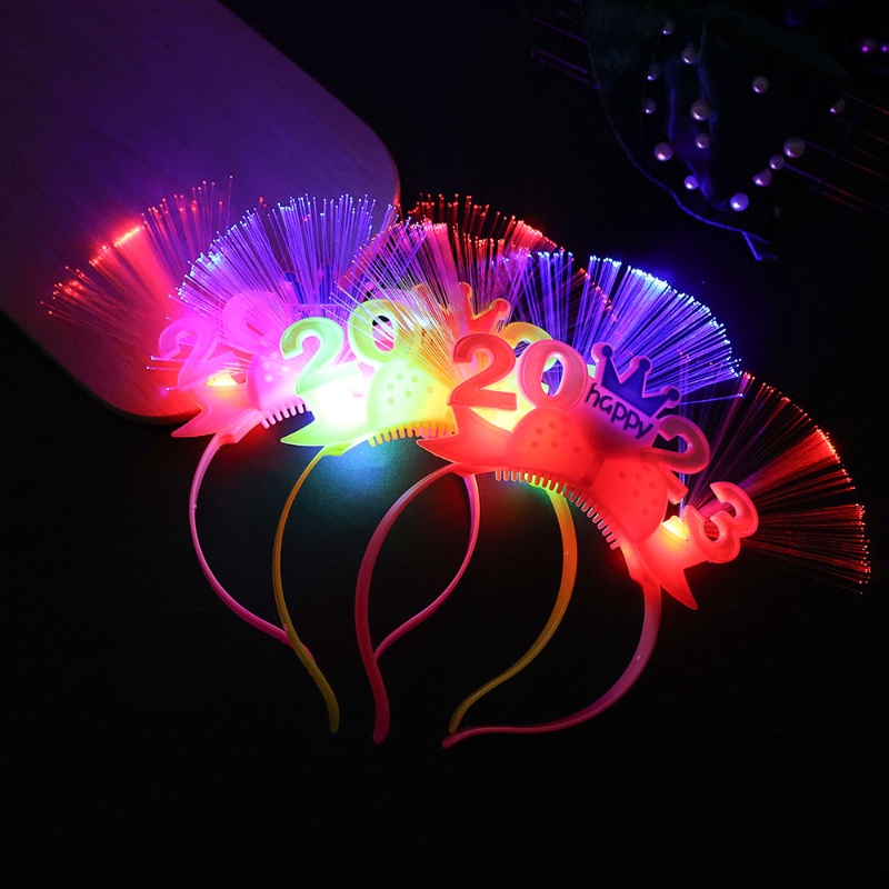 Bando Anak Bahan Fiber Dengan Lampu LED 2023 Untuk Cosplay / Pesta Natal / Tahun Baru