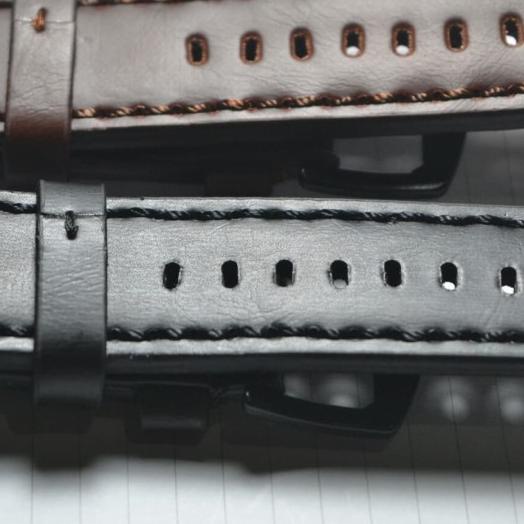 Strap tali jam tangan kulit swiss army alexandre expedition berkualita - Hitam