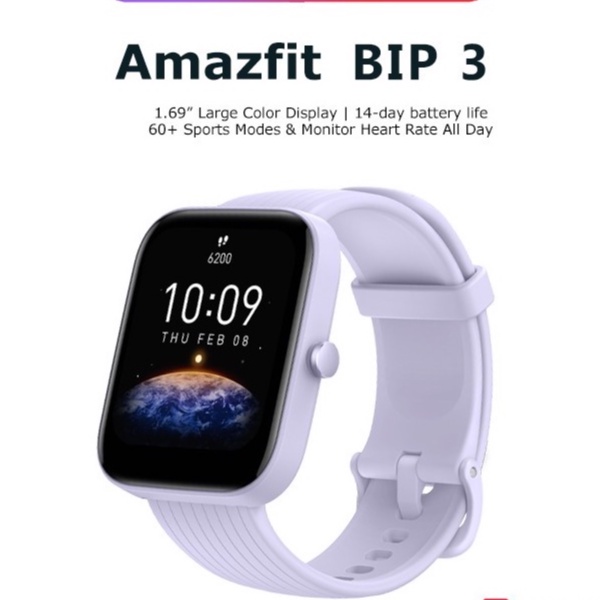 Amazfit Bip 3- Bip 3 pro - Smartwatch 1.69&quot; Ultra-large Color Display 50 watch face