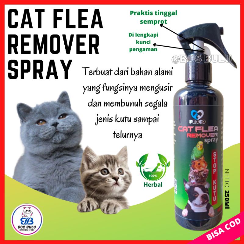 cat flea remover spray penghilang kutu kucing anjing 250ml