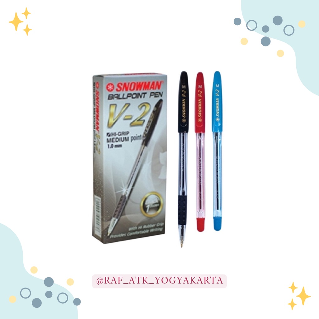

PEN / PENA / BALLPOIN / PULPEN V-2 MEDIUM HITAM