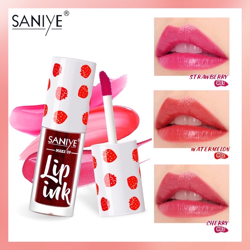 SANIYE L1113 Liptint Tahan Lama Waterproof Lip Tint Serum Lipstik Cair Sehat Ringan【BPOM】