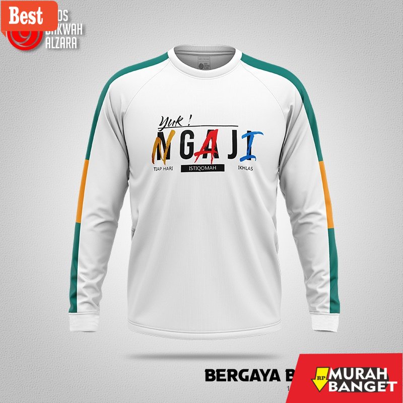 baju setelan wanita kekinian 2022 Alzara Baju Kaos Dakwah Islami Couple Keluarga Lengan Panjang Puti