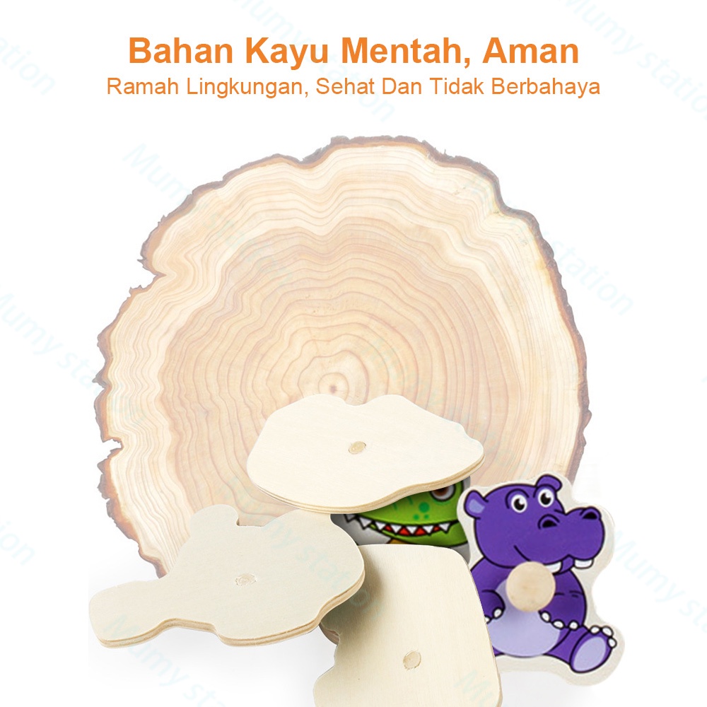 Mumystation wooden knob puzzle kayu knob background Mainan Edukasi Puzzle Kayu