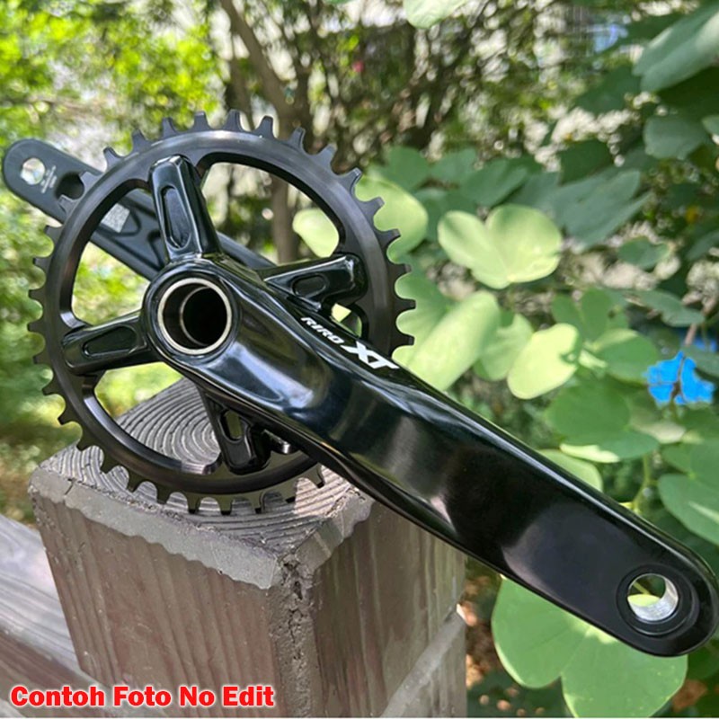 RIRO XT Crankset BB HT2 Hollowtech Crank Only BCD 104 NO BB Hitam