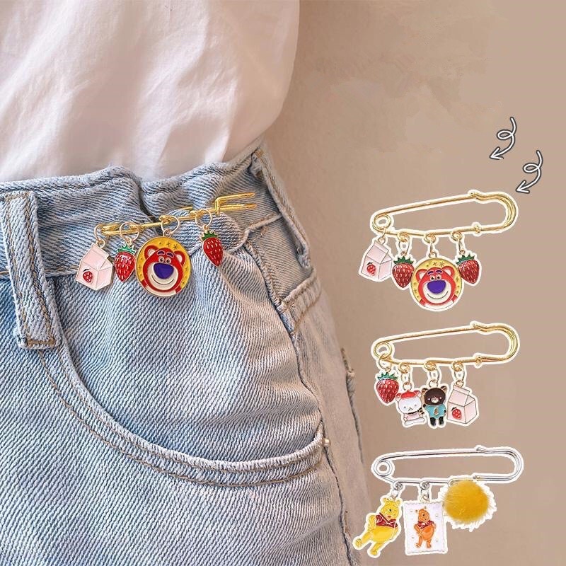 Bros Peniti Besar Brooch Motif Kucing Kartun Gaya Fashion Korea Ikat Pinggang Hijab Jilbab Kebaya Multifungsi Adjustable Pin Gadis Lucu Bros Aksesori Hadiah Bentuk Hewan Bahan Akrilik Alloy Aksesoris Pakaian Wanita Dekorasi Mutiara Pink Empress Hadiah