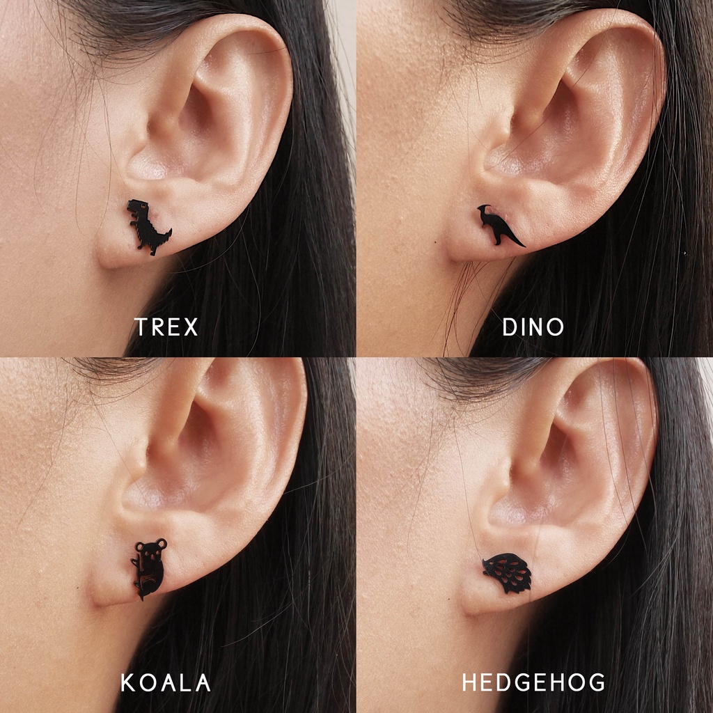 ANTING ANIMAL  - STAINLESS STEEL - ANTI KARAT - (HARGA SEPASANG)