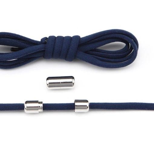 Tali Sepatu Elastis Lembut Ulir Soft Shoelace Elastic - Navy