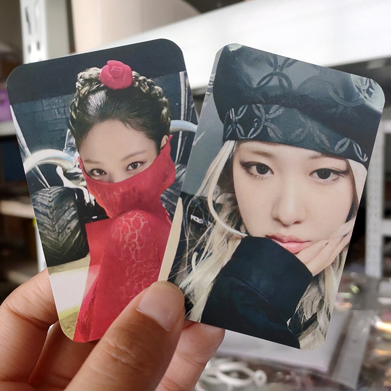 4pcs / set Kartu Album Foto BLACKPINK Venom Pink Ukuran Kecil