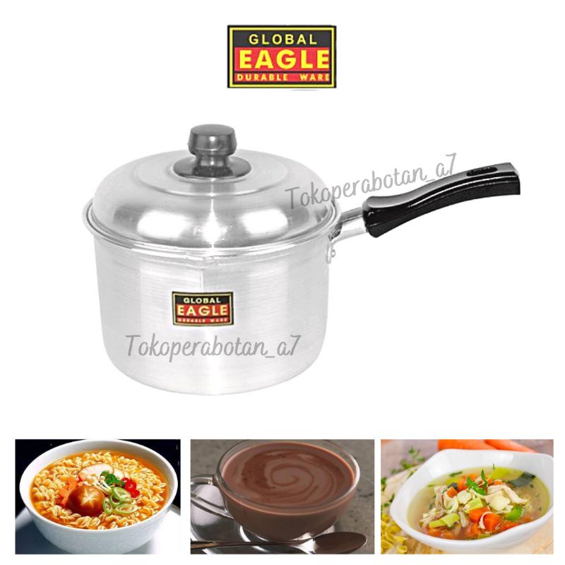 Panci Susu Tutup eagle/Panci gagang 1 tutup Global Eagle/panci mie/panci gagang/panci rebus gagang 1
