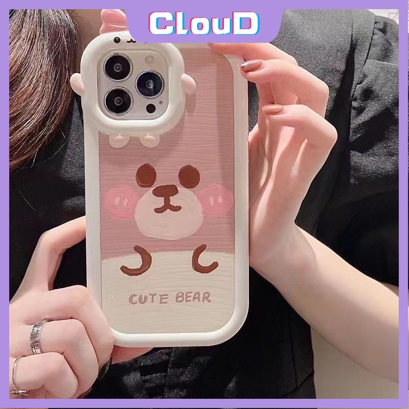 Soft Case Tpu Motif Kartun Beruang 3D Untuk Realme C31 C30 C35 C15 C21Y C11 C25Y C25 C17 C25s C20A C11 2021 C20 C12 Realme 6i C3I 7i 92 5S