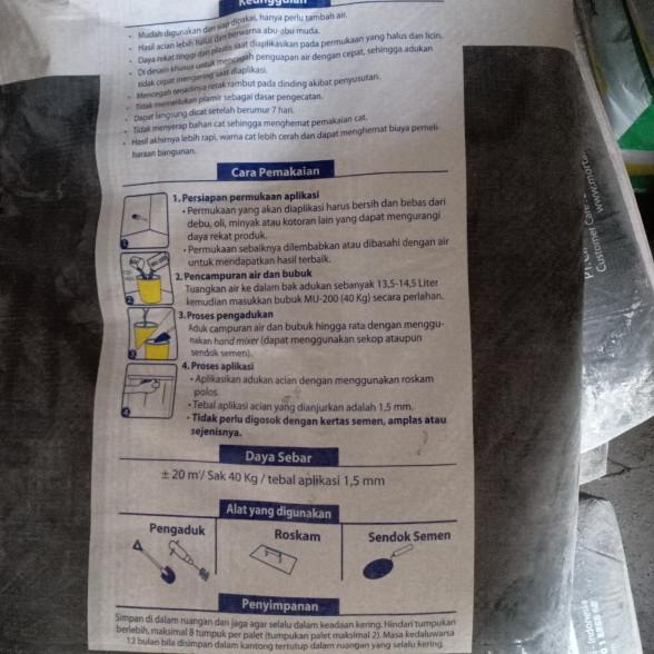 MU 200 / Acian Plesteran dan beton