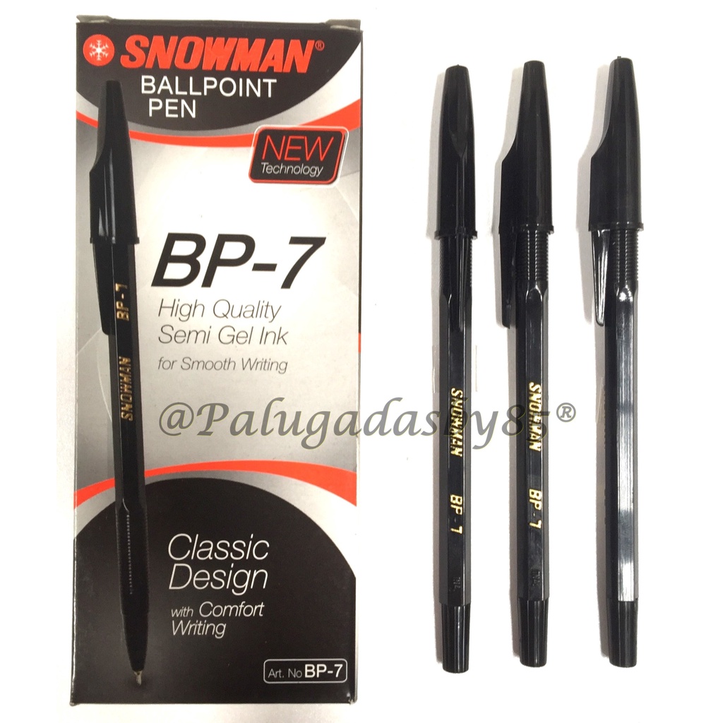 

Pulpen SNOWMAN BP-7 (1 Pak Isi 12 Pcs) / Ballpoint SNOWMAN BP-7 / Bolpen SNOWMAN BP 7 / Bolpoin SNOWMAN BP7