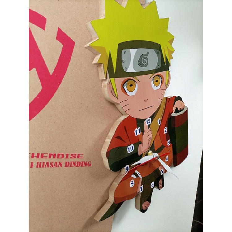 JAM DINDING KARAKTER UNIK NARUTO ARTISTIK BESAR VINTAGE HANDMADE MESIN JAM SWEEP