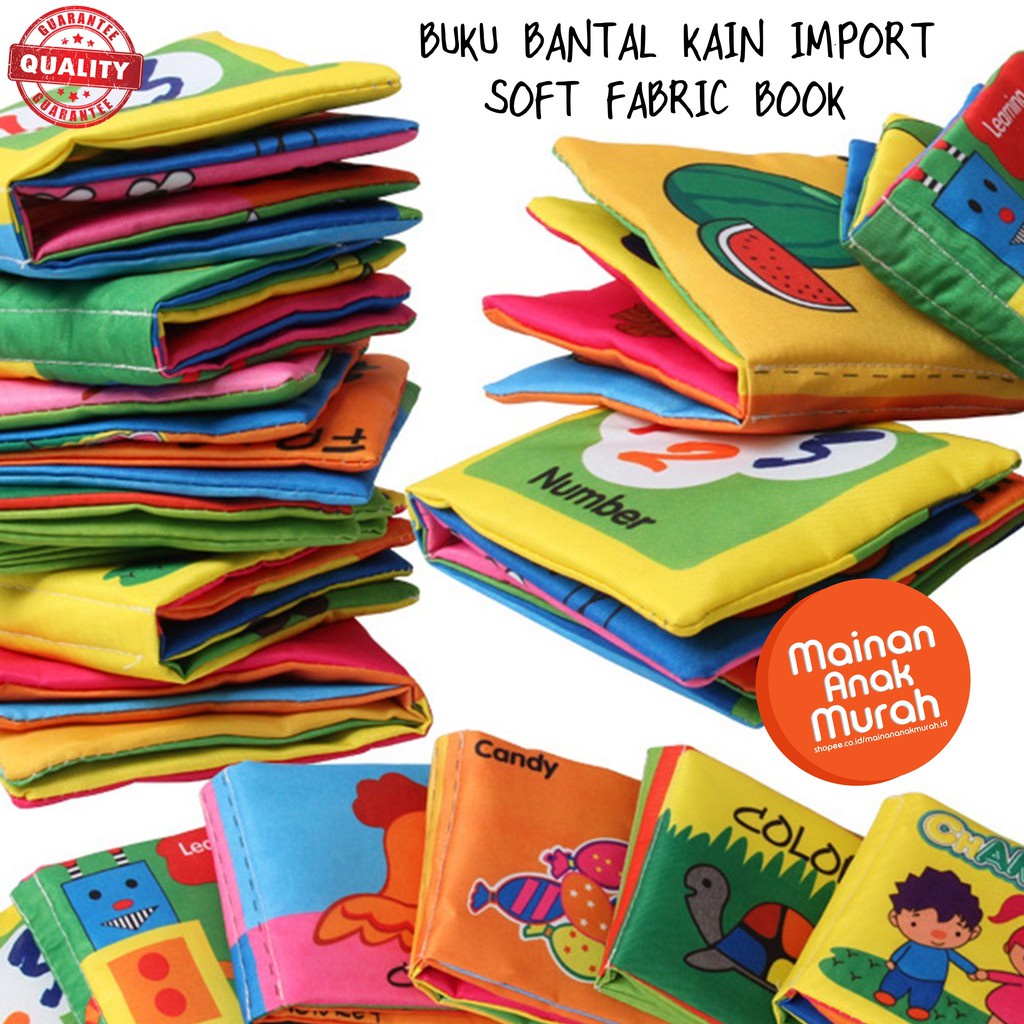 Buku Bantal Bayi / BUKU KAIN / Buku Bayi / Soft Book  / Baby Pillow Book