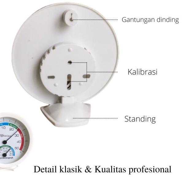 termometer ruangan /hygrometer analog 5 inch