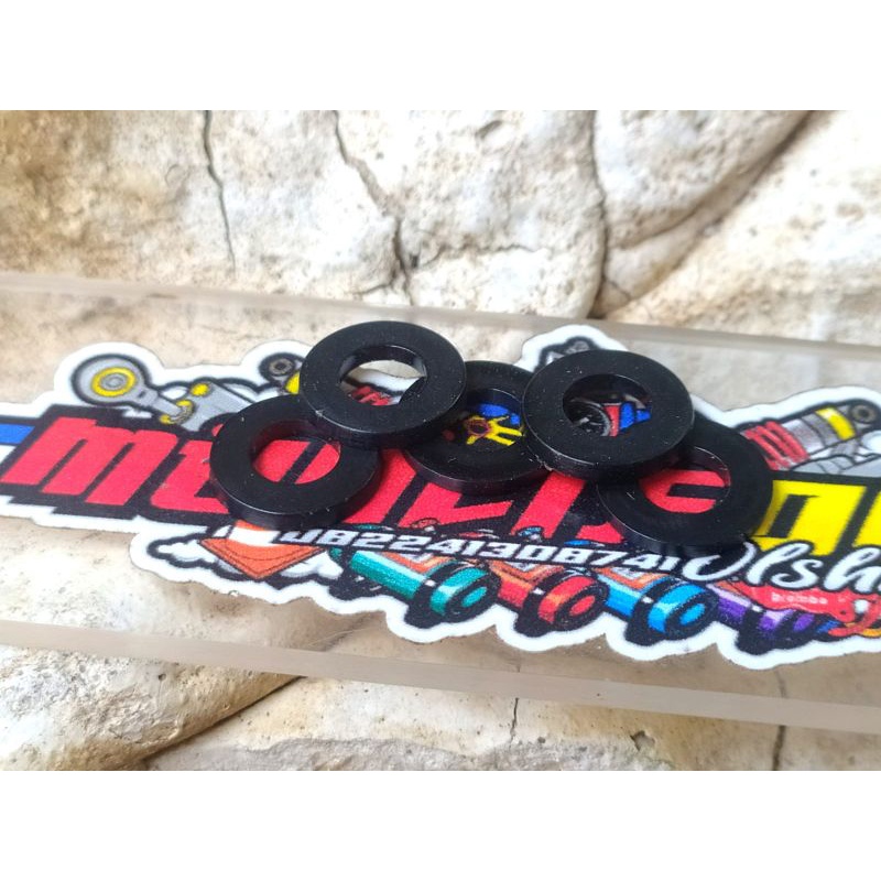 M6 Ring Nylon m6x12x1.5 mm untuk baut bodi fairing motor 6mm / drat 10 plastik