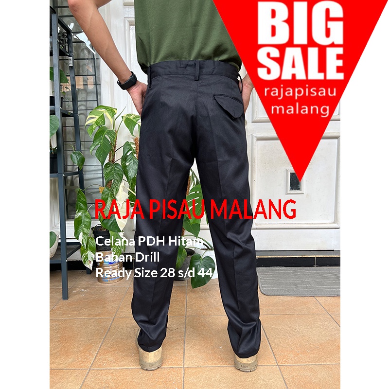 Celana PDH Hitam Celana PDH Pria #Celana Dasar Pria #Celana kantor pria terbaru Warna Hitam-Dongker-Abu Tua-Pramuka-Putih