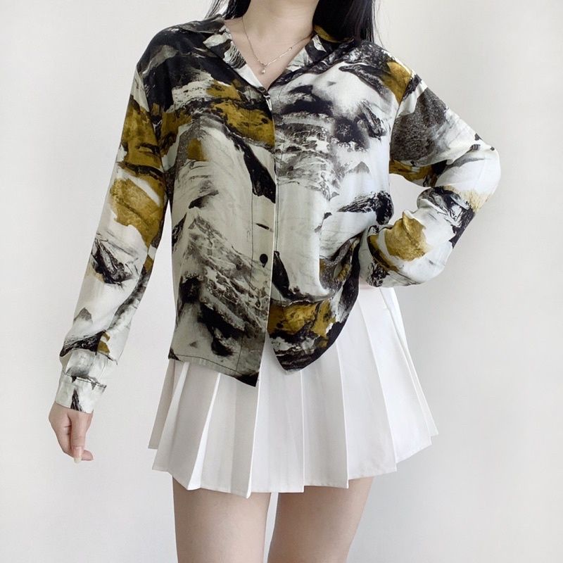 KEMEJA WANITA LENGAN PANJANG KOREAN VINTAGE STYLE TERKINI